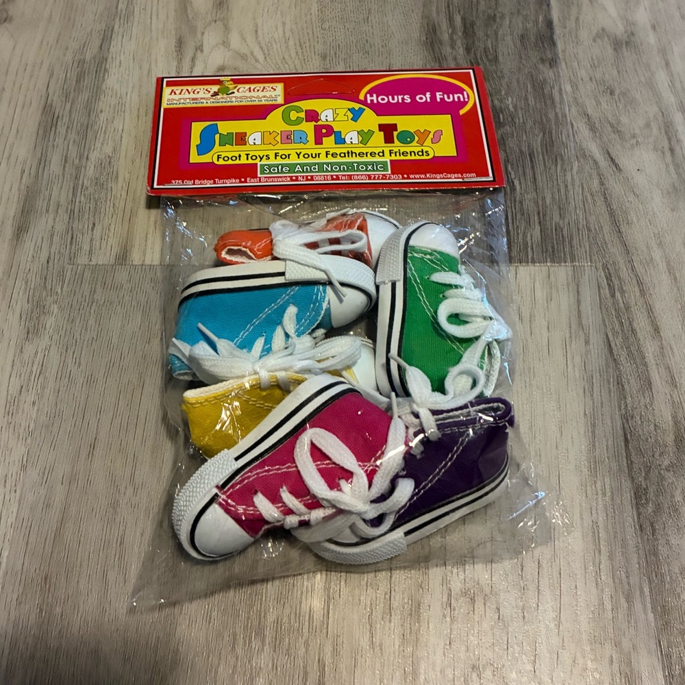Lot of TWO - 6 Pack of Bonka Bird Toys Mini Sneaker Foot Toys